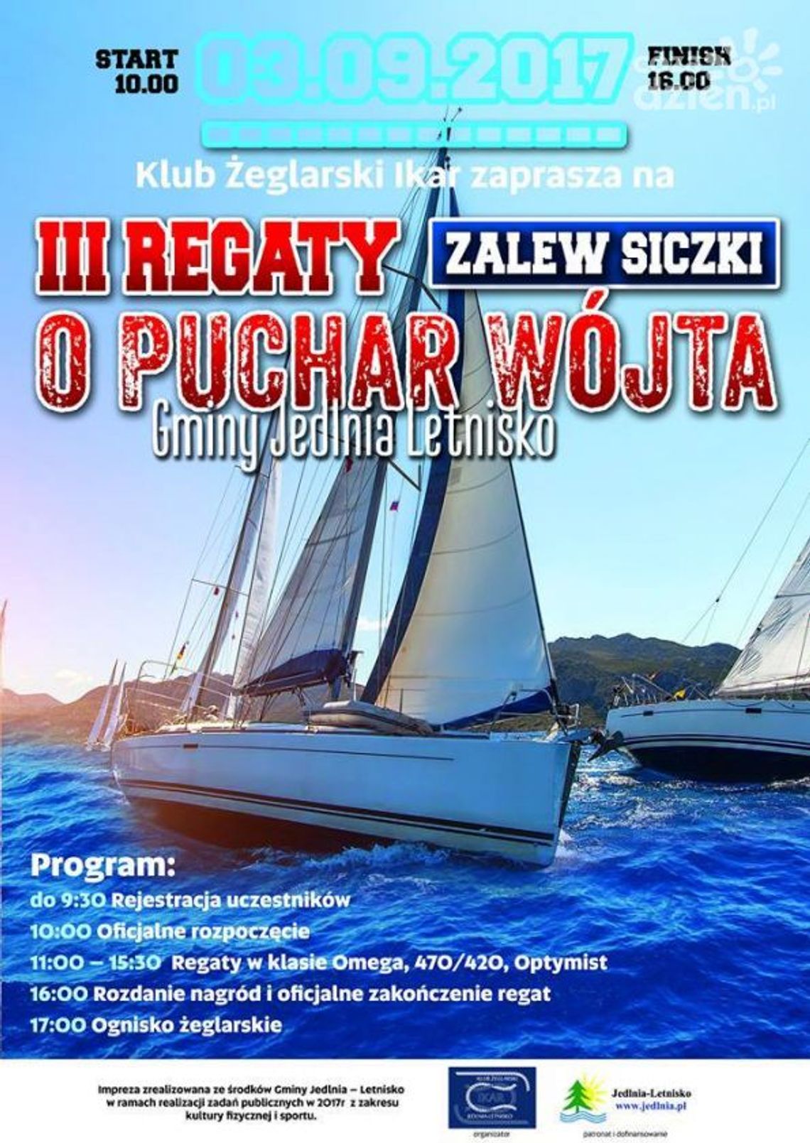 III Regaty Żeglarskie nad zalewem Siczki