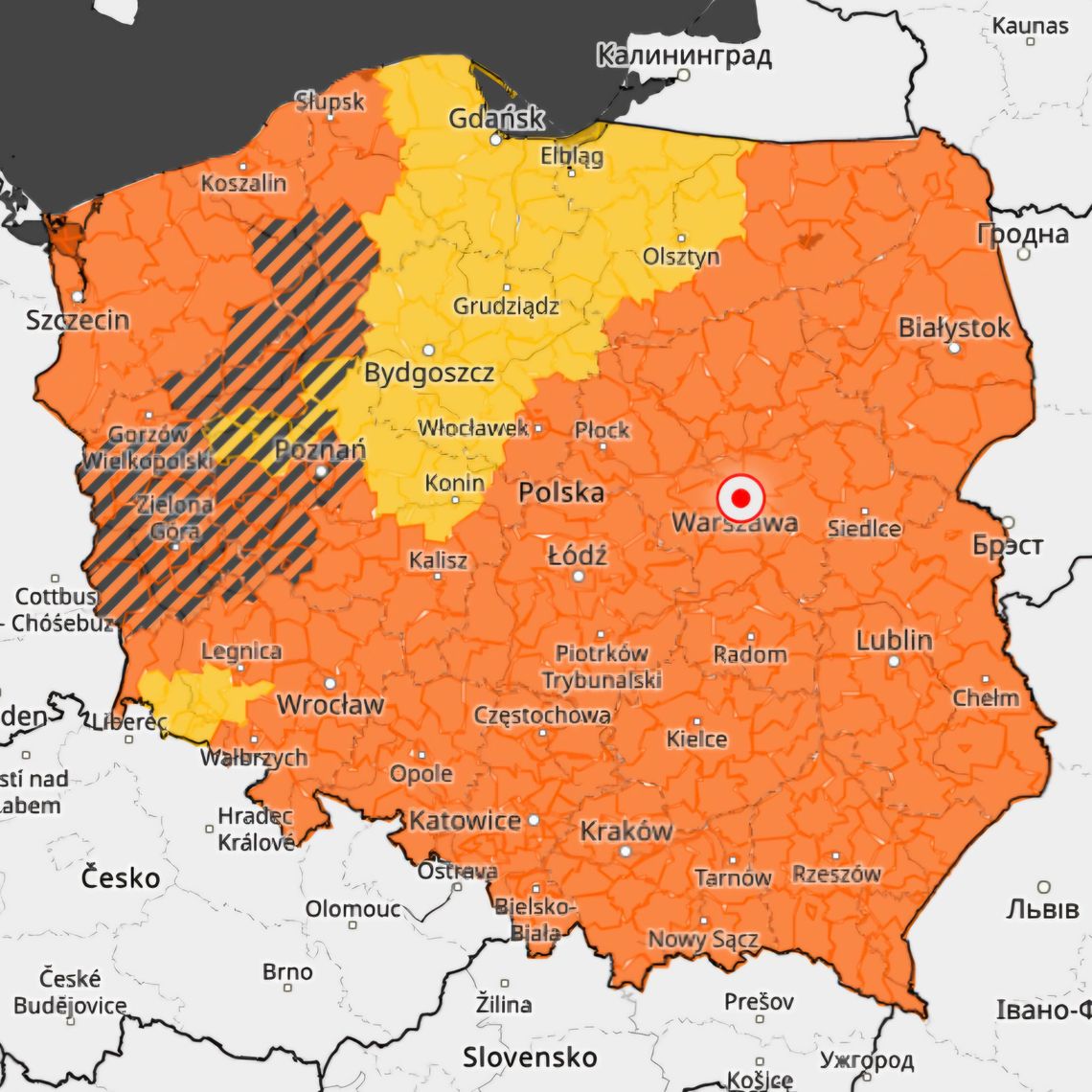IMGW ostrzega: burze z gradem i silny wiatr oraz upał w regionie