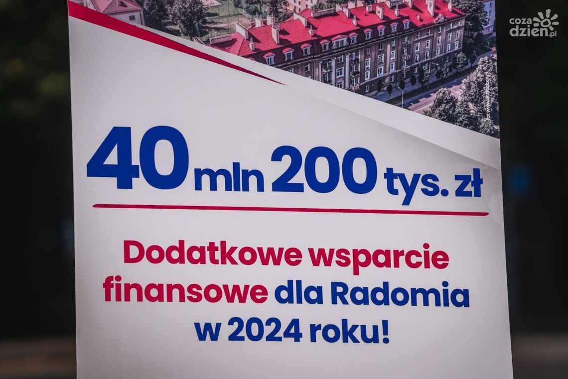 Informacje. Ponad 40 mln zł dla Radomia