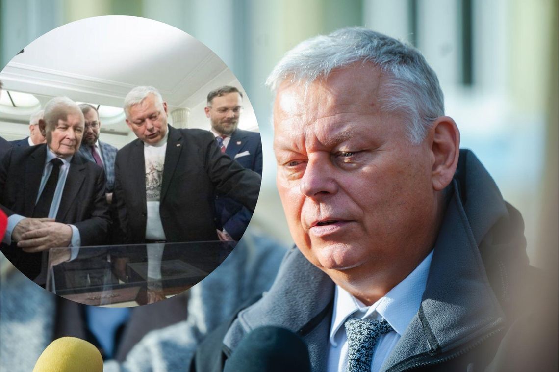 Jarosław Kaczyński na wernisażu prac Marka Suskiego w Sejmie. Wymowny komentarz prezesa PiS Jarosław Kaczyński na wernisażu prac Marka Suskiego w Sejmie. Wymowny komentarz prezesa PiS