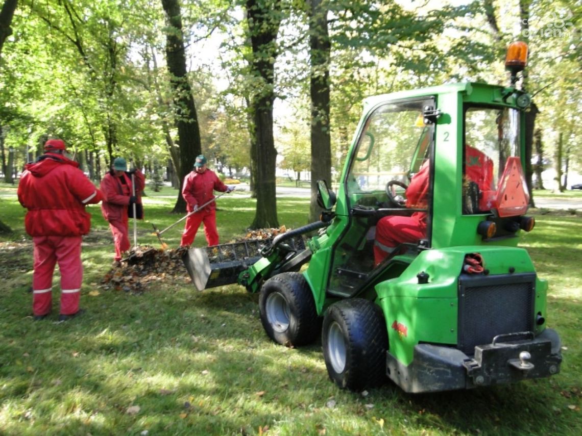 Jesienne prace w radomskich parkach
