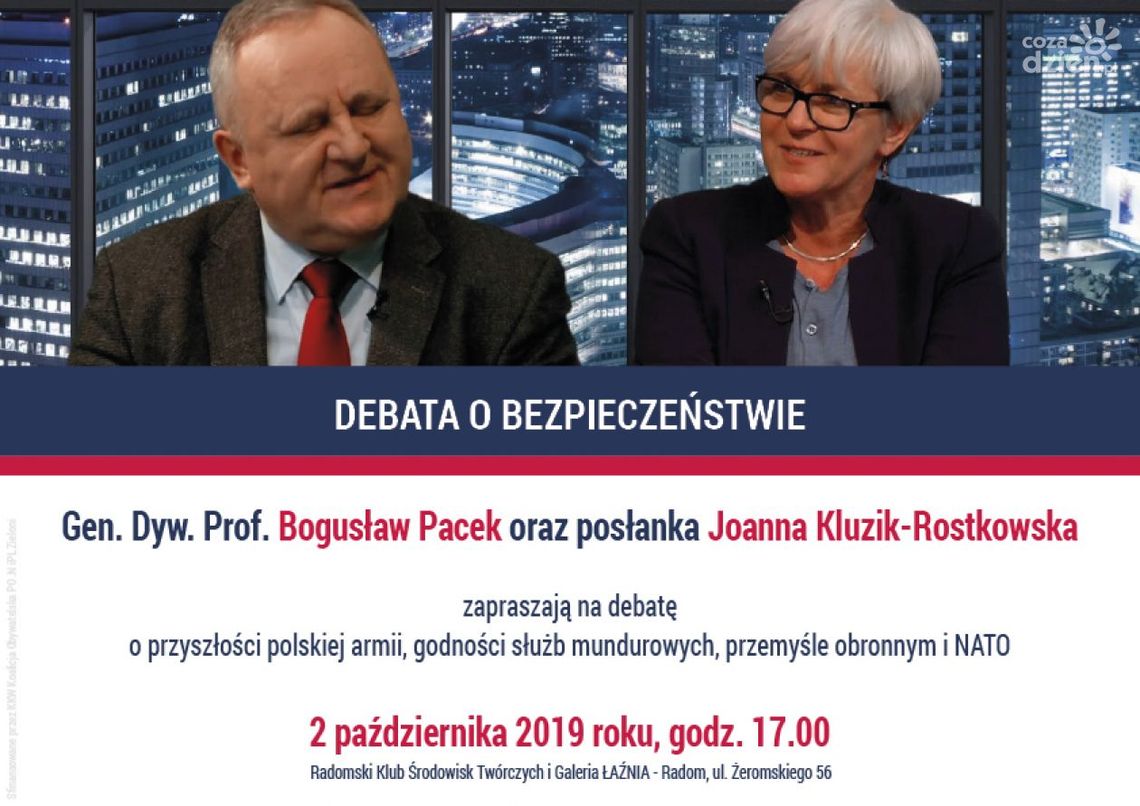 Joanna Kluzik-Rostkowska i gen.dyw. Bogusław Pacek. Debata o bezpieczeństwie
