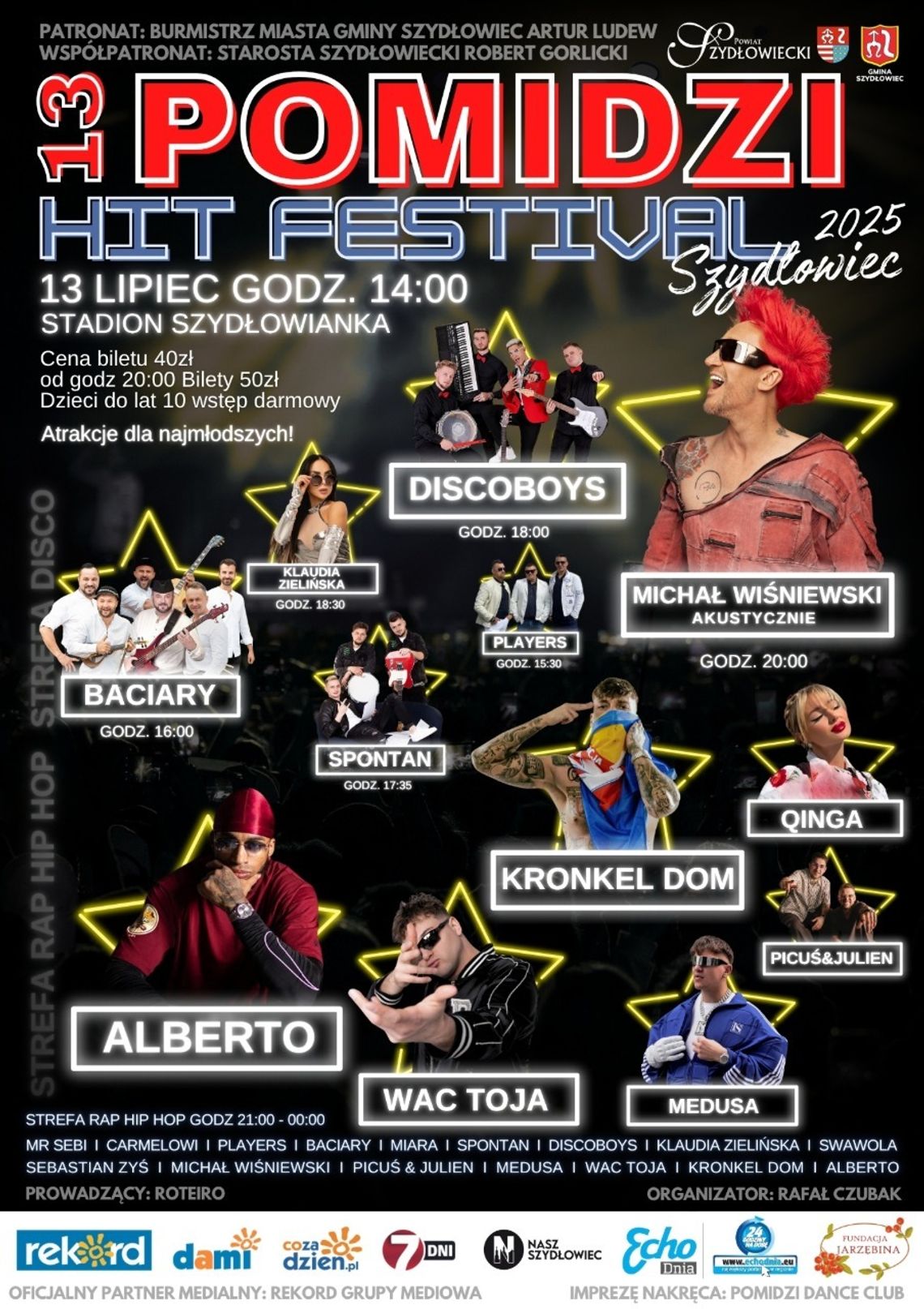 Już 13 lipca Szydłowiec stanie się stolicą muzyki! Nie przegap Pomidzi Hit Festival 2025!