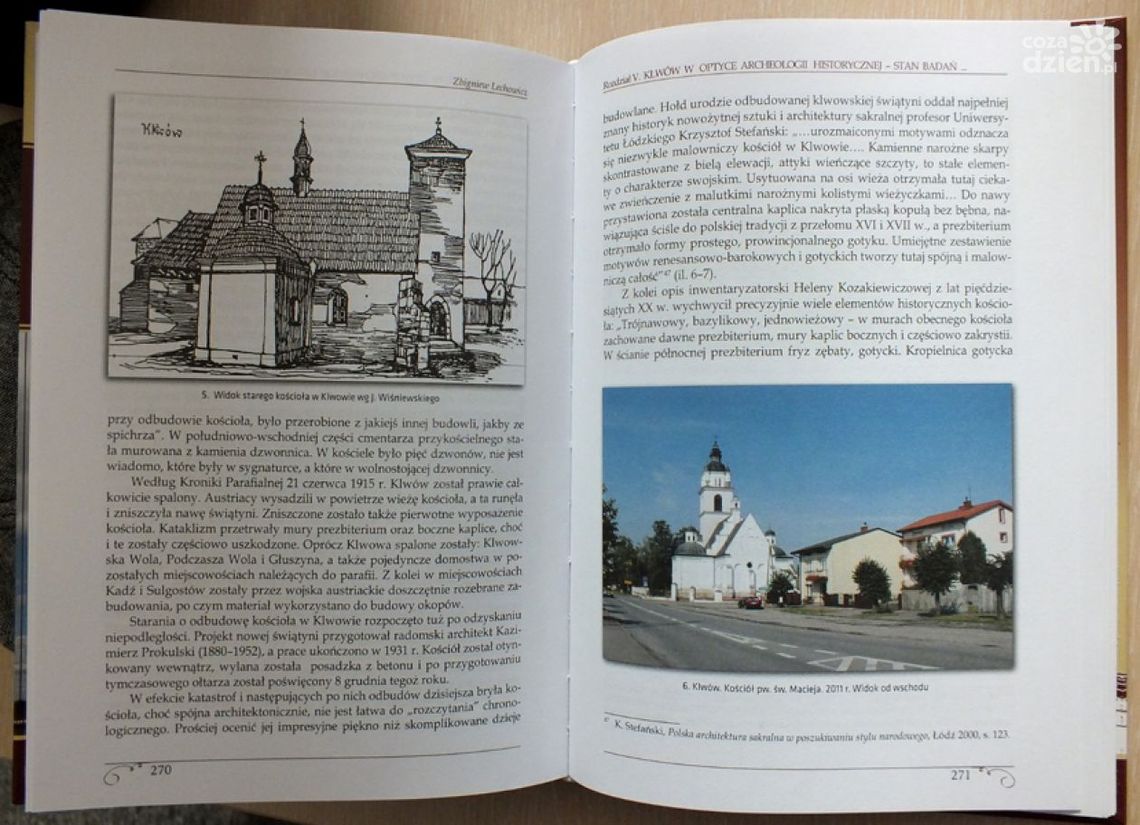 Klwów, a w nim kościół... Lektura interesująca