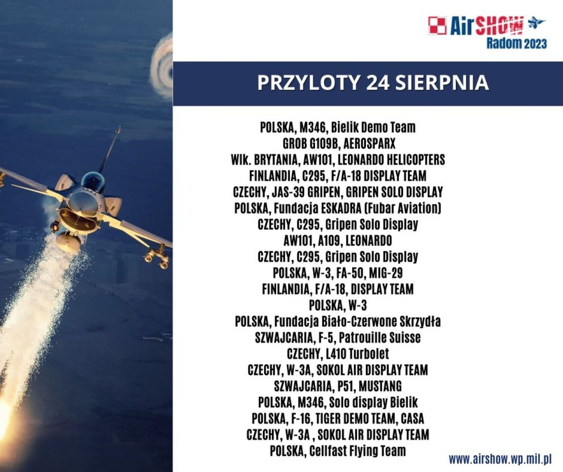 Kolejne przyloty na Air Show Kolejne przyloty na Air Show