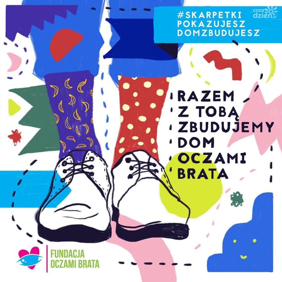 Kolorowe skarpetki włóż i pomagaj Kolorowe skarpetki włóż i pomagaj