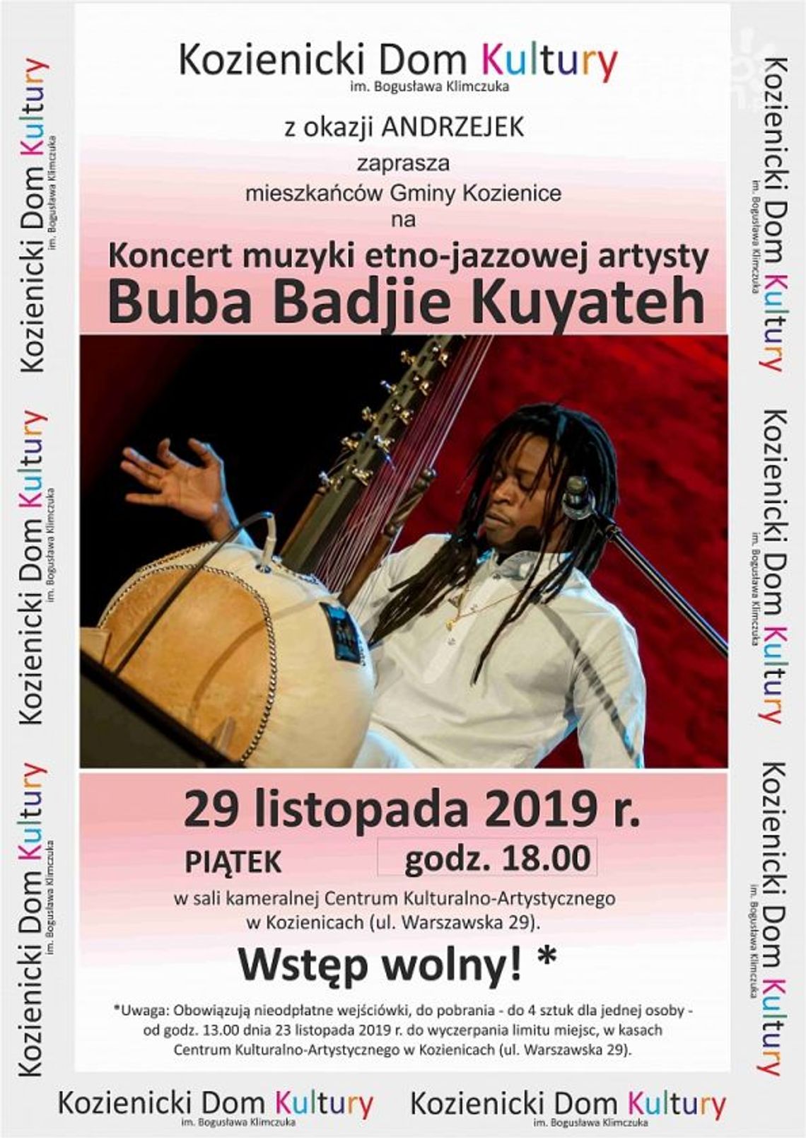 Koncert jazzowy Buba Badjie Kuyateh More
Koncert jazzowy Buba Badjie Kuyateh More