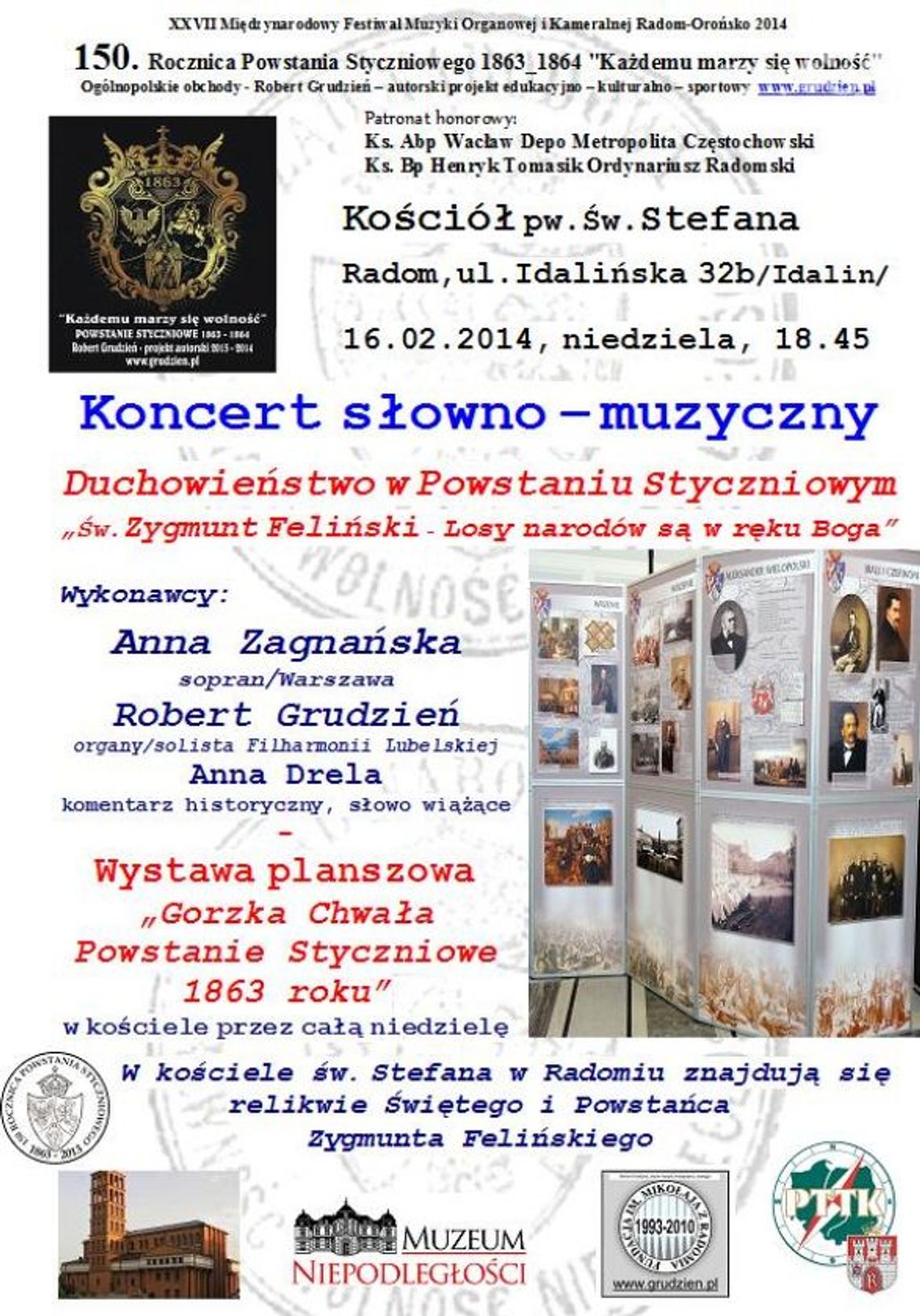 Koncert słowno - muzyczny o Powstaniu Styczniowym