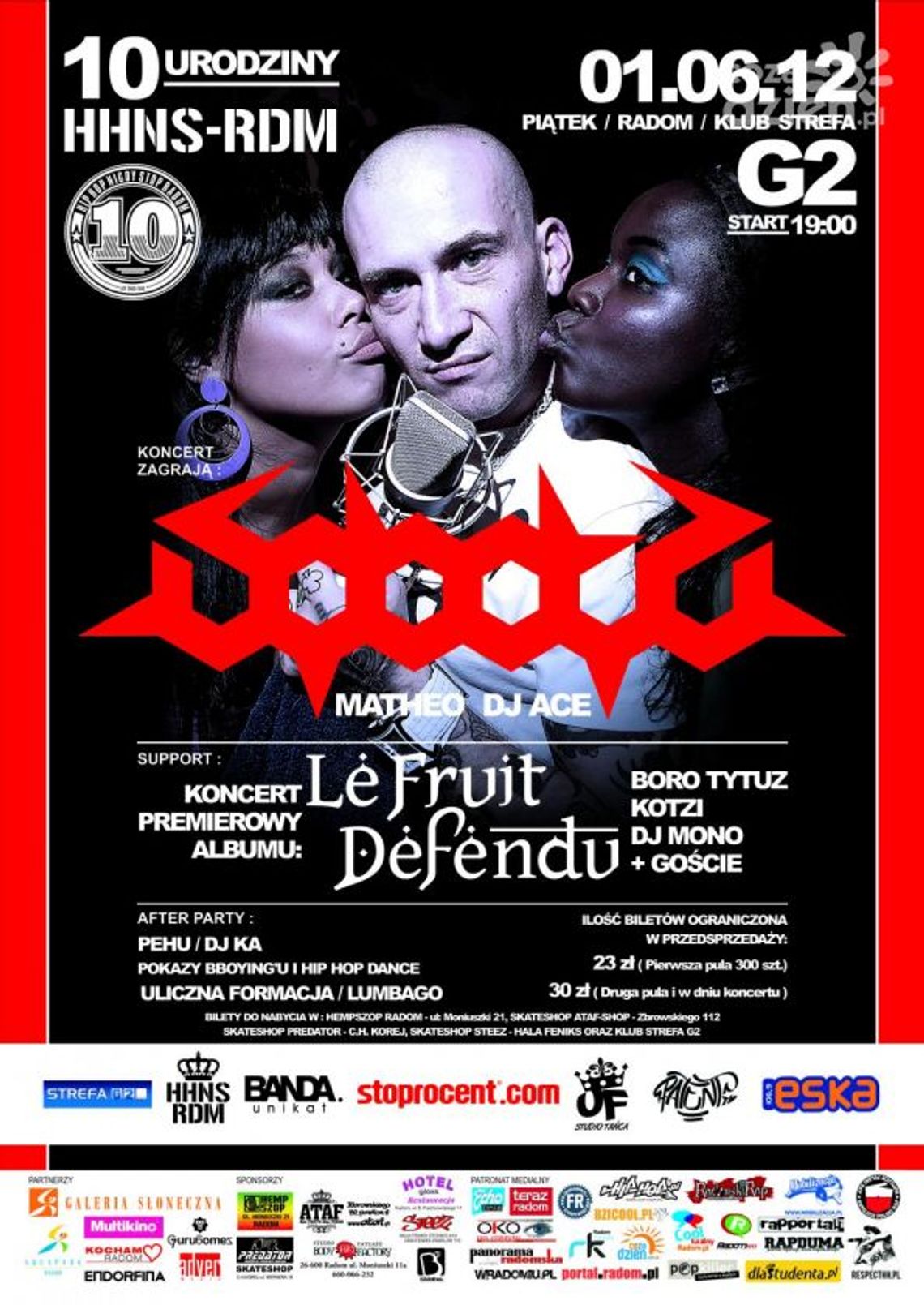 Koncert SOBOTA, BORO/TYTUZ - 10 URODZINY HHNS Koncert SOBOTA, BORO/TYTUZ - 10 URODZINY HHNS