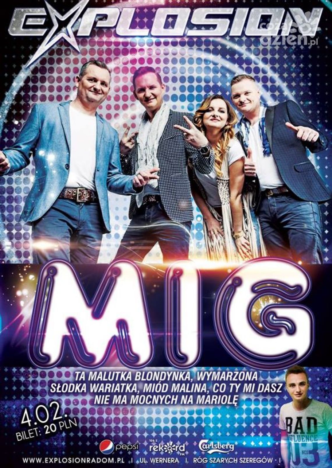 Koncert zespołu MIG w klubie Explosion