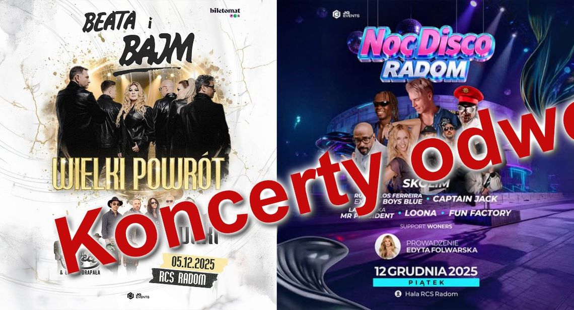 Koncerty Bajm "Wielki Powrót", Noc Disco Radom odwołane. Queen Symfonicznie przeniesiony do ROK Koncerty Bajm "Wielki Powrót", Noc Disco Radom odwołane. Queen Symfonicznie przeniesiony do ROK