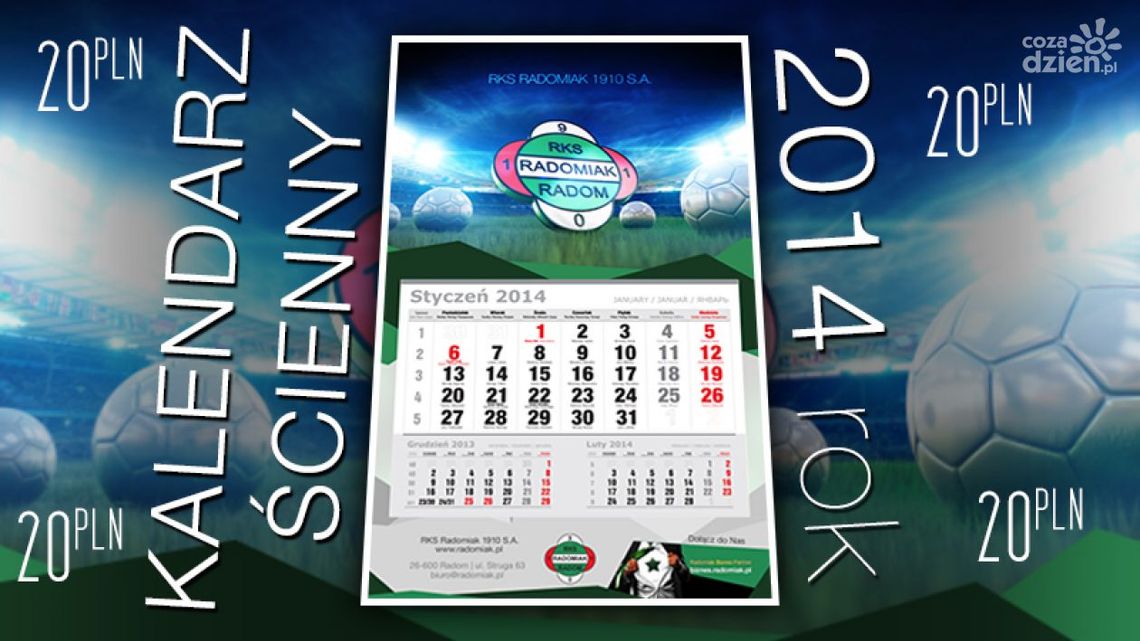 KONKURS! Wygraj kalendarz Radomiaka Radom! KONKURS! Wygraj kalendarz Radomiaka Radom!