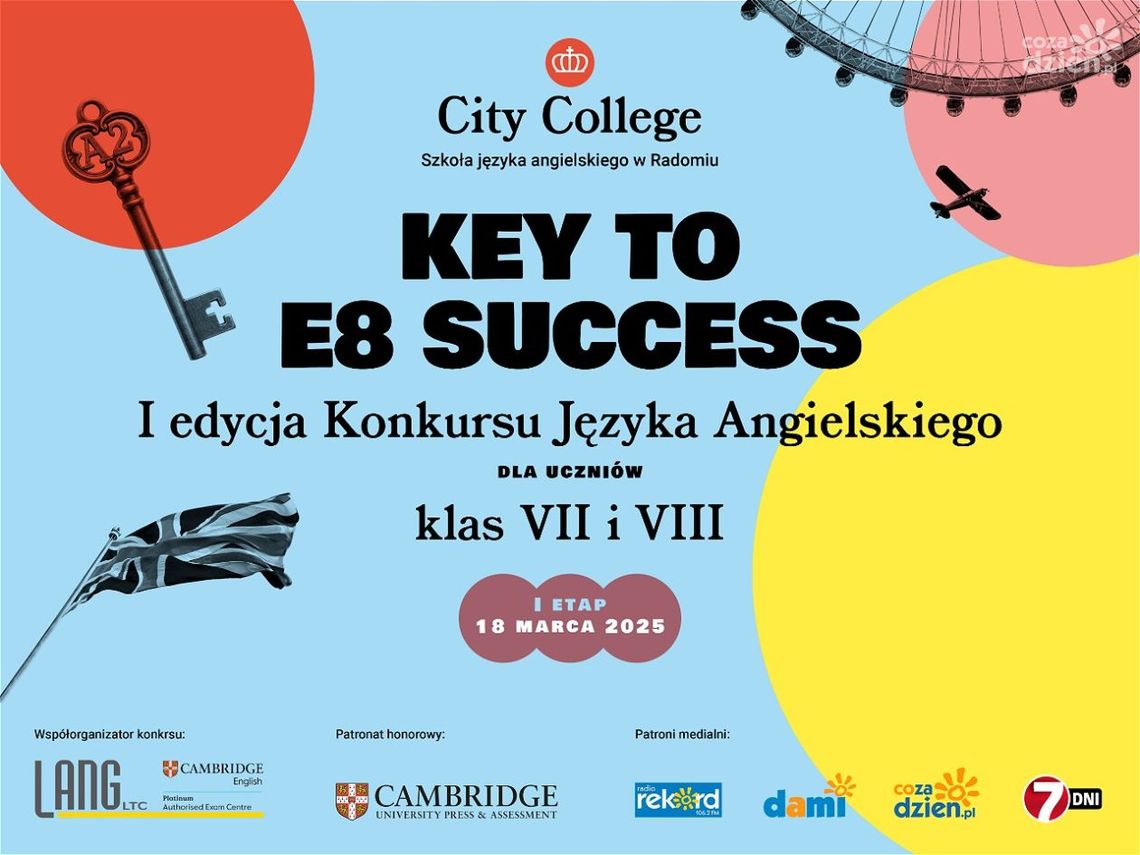 Konkurs z języka angielskiego KEY TO E8 SUCCESS Konkurs z języka angielskiego KEY TO E8 SUCCESS