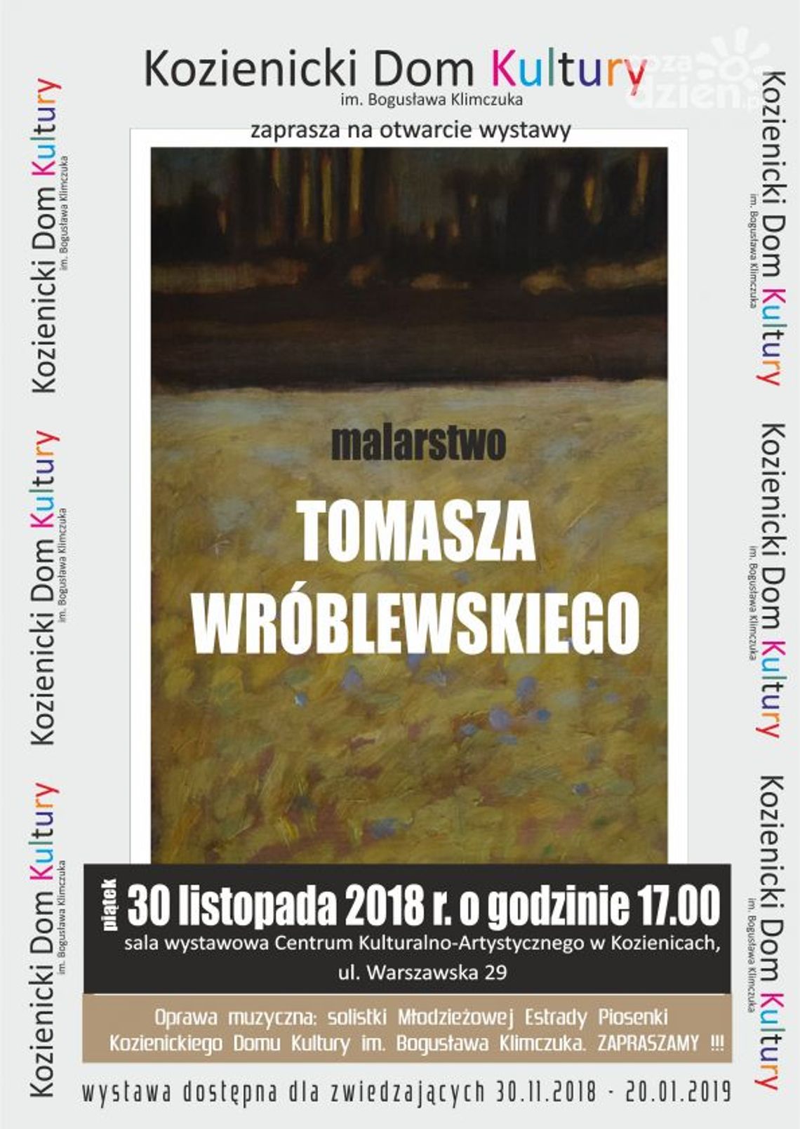 Kozienice. Wernisaż wystawy  Tomasza Wróblewskiego