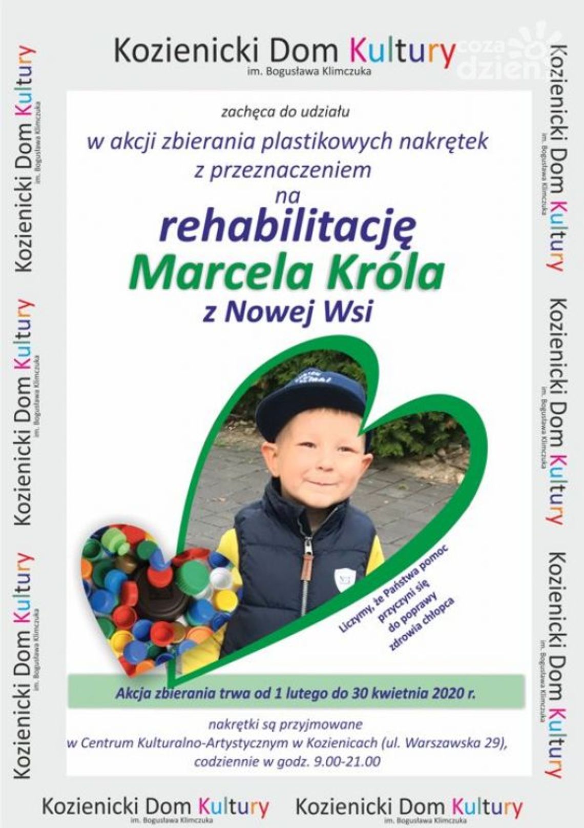 Kozienice. Zbierz nakrętki dla Marcela Kozienice. Zbierz nakrętki dla Marcela