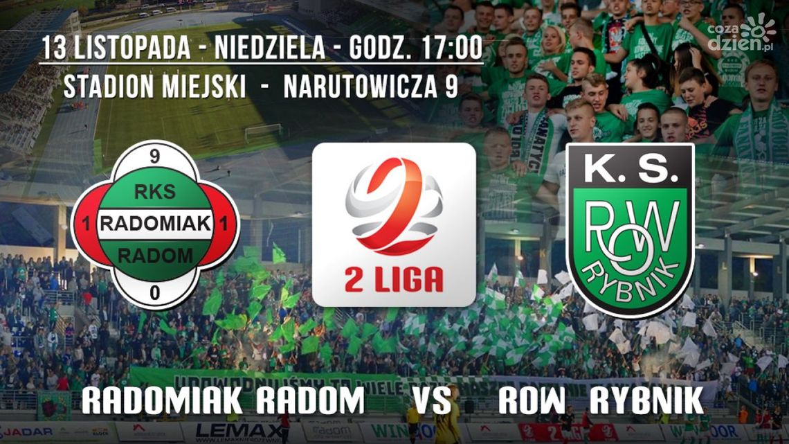 Kup bilet na mecz Radomiak Radom - ROW Rybnik