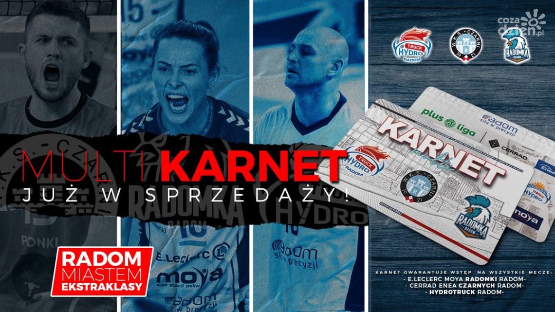 Kup multikarnet i oglądaj mecze trzech halowych radomskich drużyn w ekstraklasach! Kup multikarnet i oglądaj mecze trzech halowych radomskich drużyn w ekstraklasach!