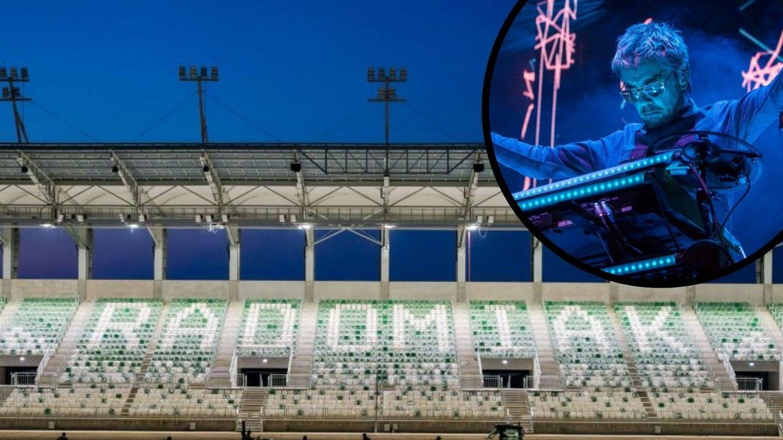 Legenda muzyki elektronicznej z koncertem na stadionie Radomiaka