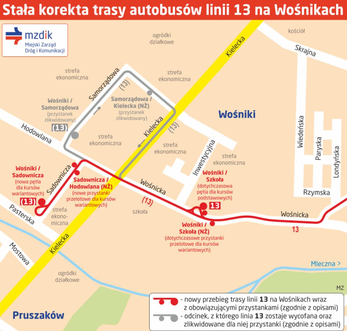 Linia 13 pojedzie inaczej. Na wniosek pasażerów Linia 13 pojedzie inaczej. Na wniosek pasażerów