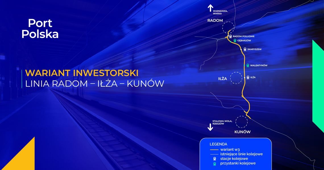 Linia kolejowa nr 84 coraz bliżej. Wybrano wariant Radom–Iłża–Kunów