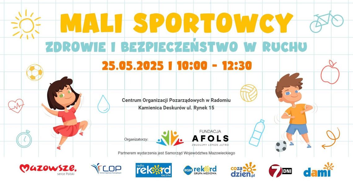 „Mali Sportowcy” wracają do Kamienicy Deskurów – trzecie spotkanie już 25 maja!