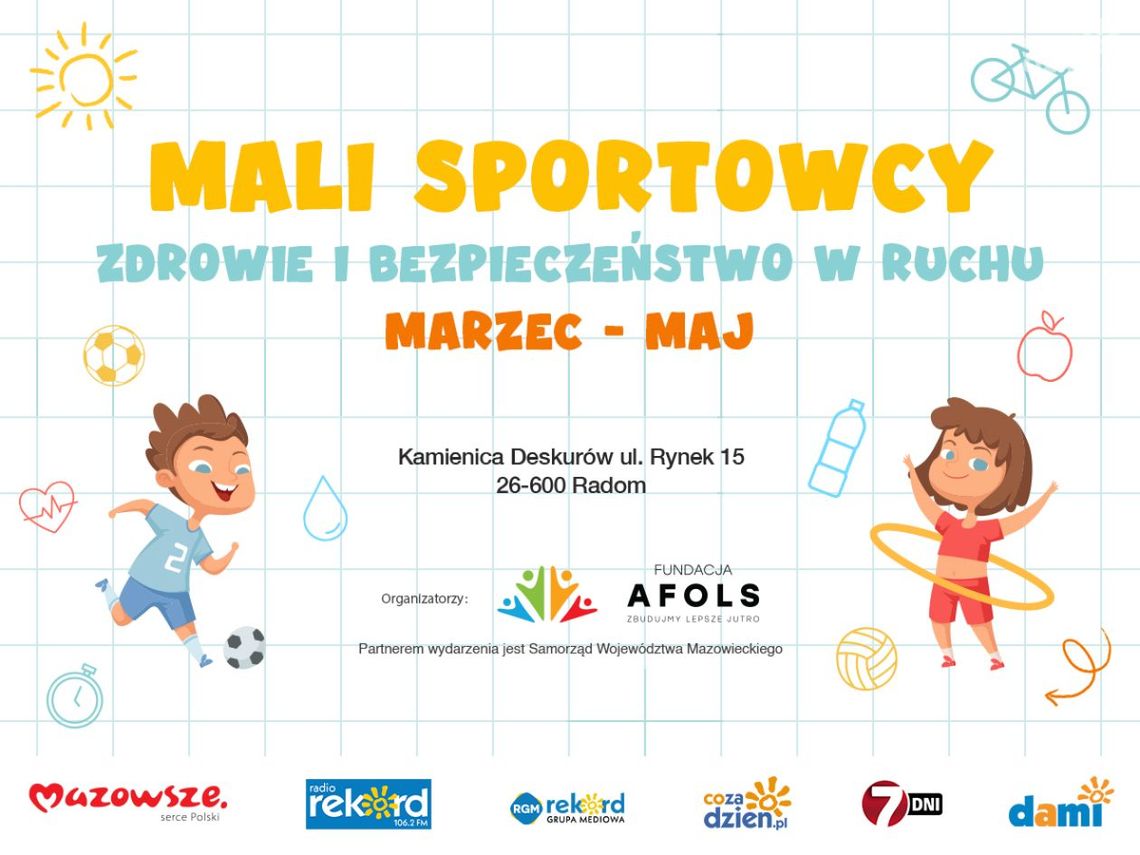 Mali Sportowcy - Zdrowie i Bezpieczeństwo w Ruchu: cykl warsztatów dla dzieci i rodziców