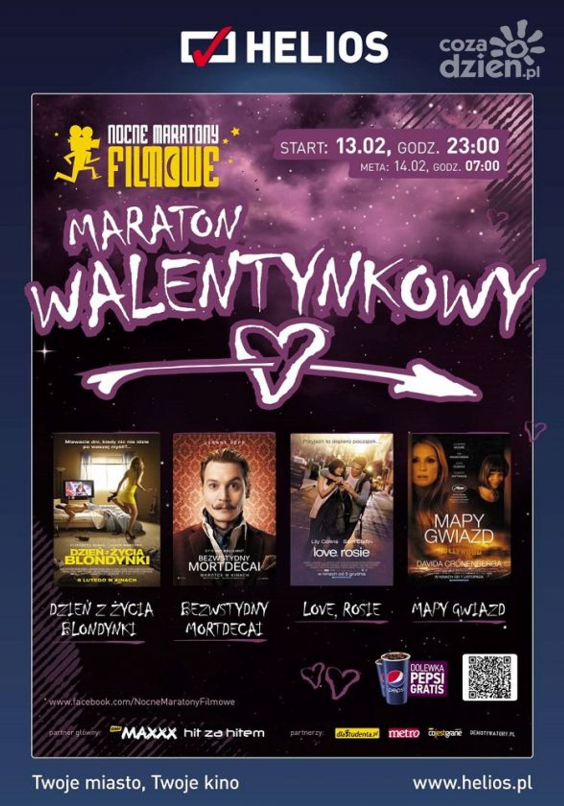 Maraton Walentynkowy w kinie Helios