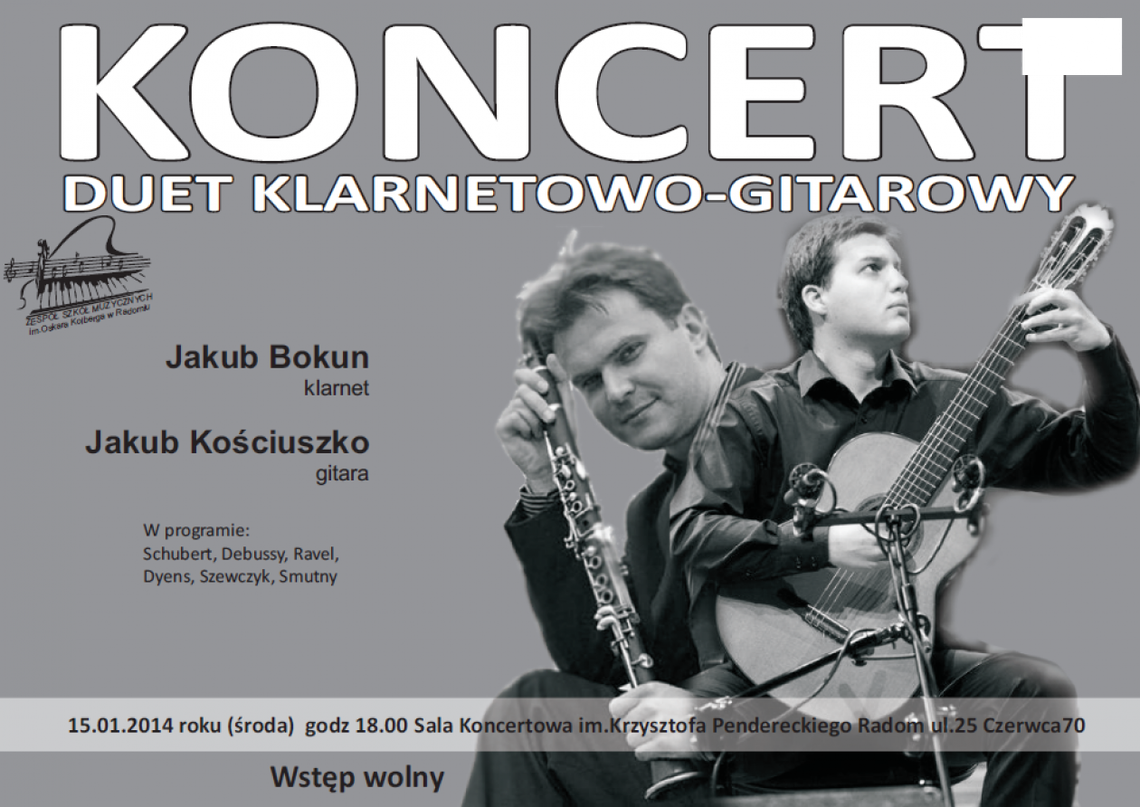 Mariaż klarnetu i gitary duetu Jakub Bokun i Jakub Kościuszko