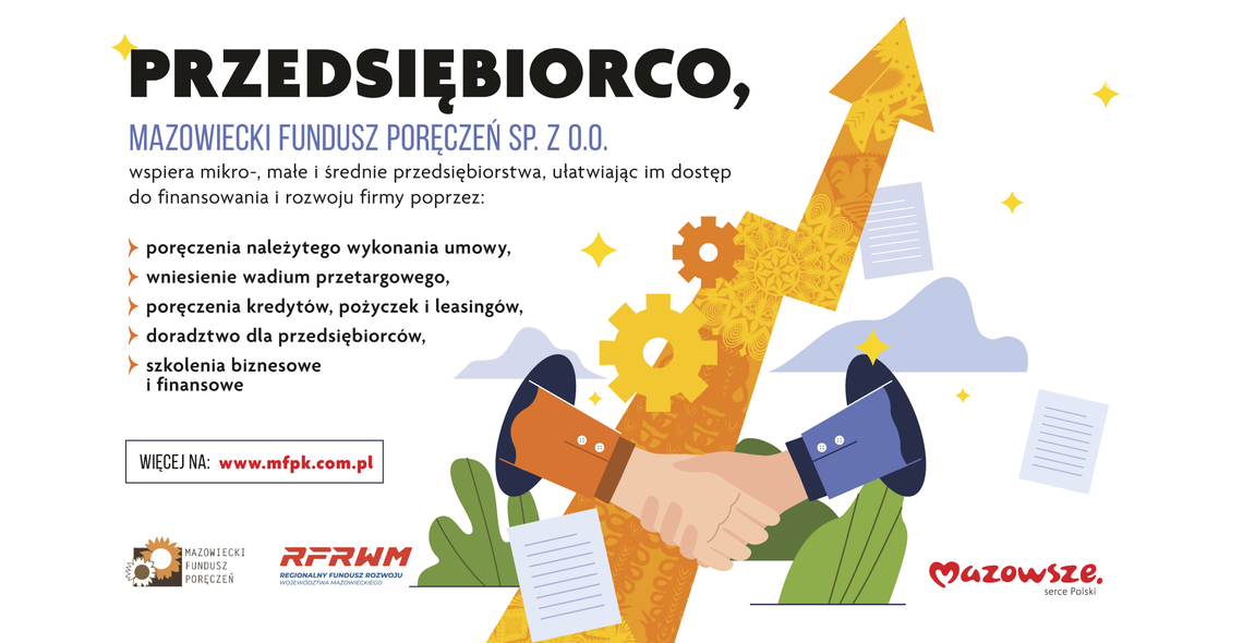 Mazowiecki Fundusz Poręczeń wspiera przedsiębiorców