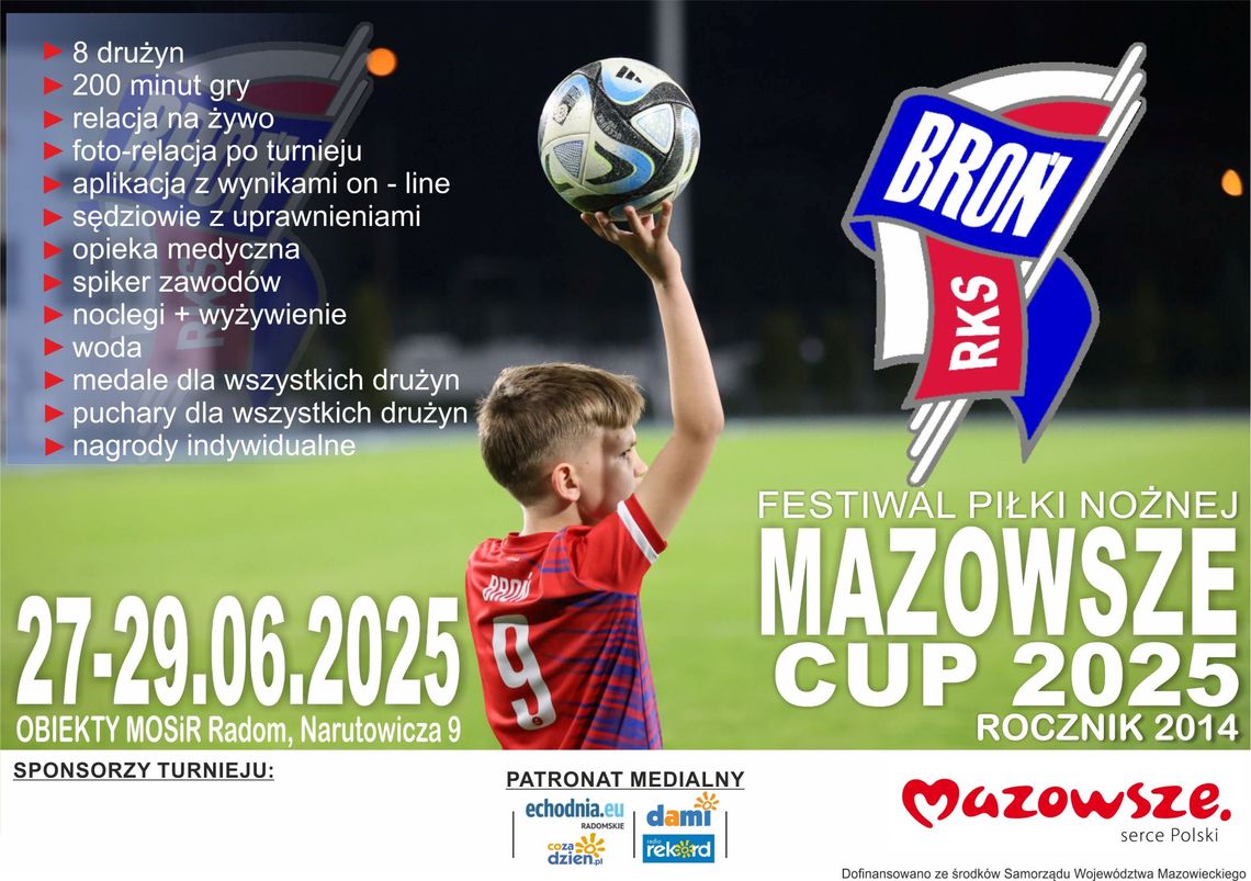 Mazowsze Cup od piątku do niedzieli na boiskach MOSiR-u