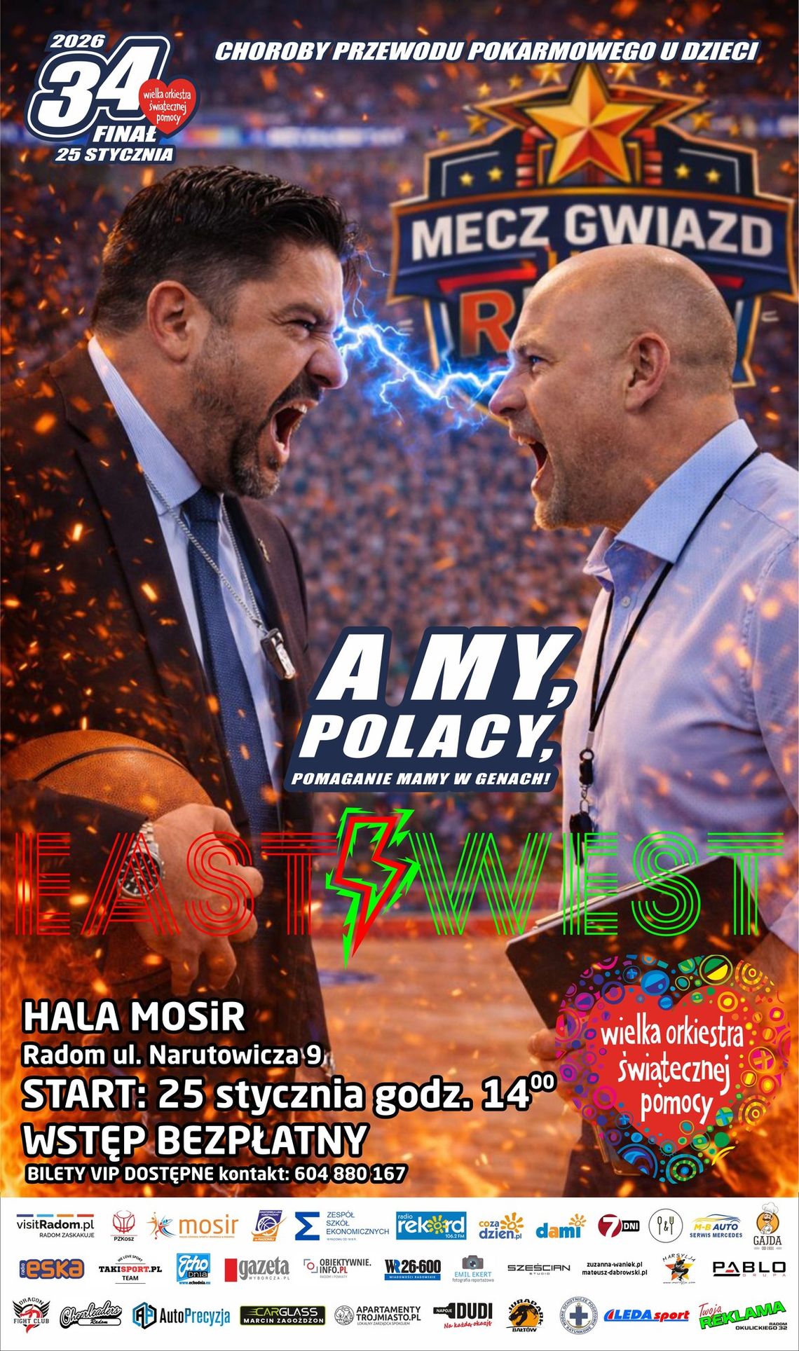 Mecz Gwiazd Koszykówki w Radomiu. Sportowe granie dla WOŚP