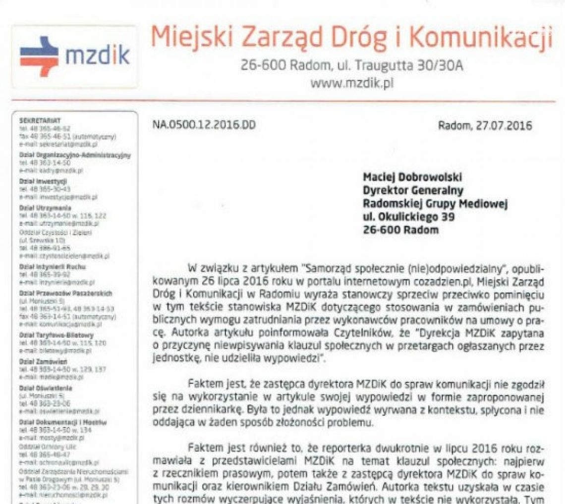 Miejski Zarząd Dróg i Komunikacji