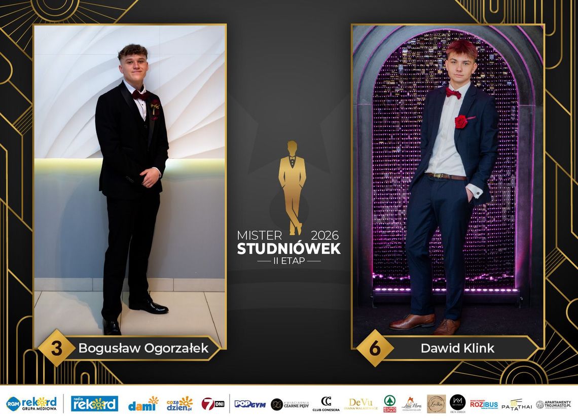 Mister studniówek 2026. Ruszył drugi ćwierćfinał! Mister studniówek 2026. Ruszył drugi ćwierćfinał!