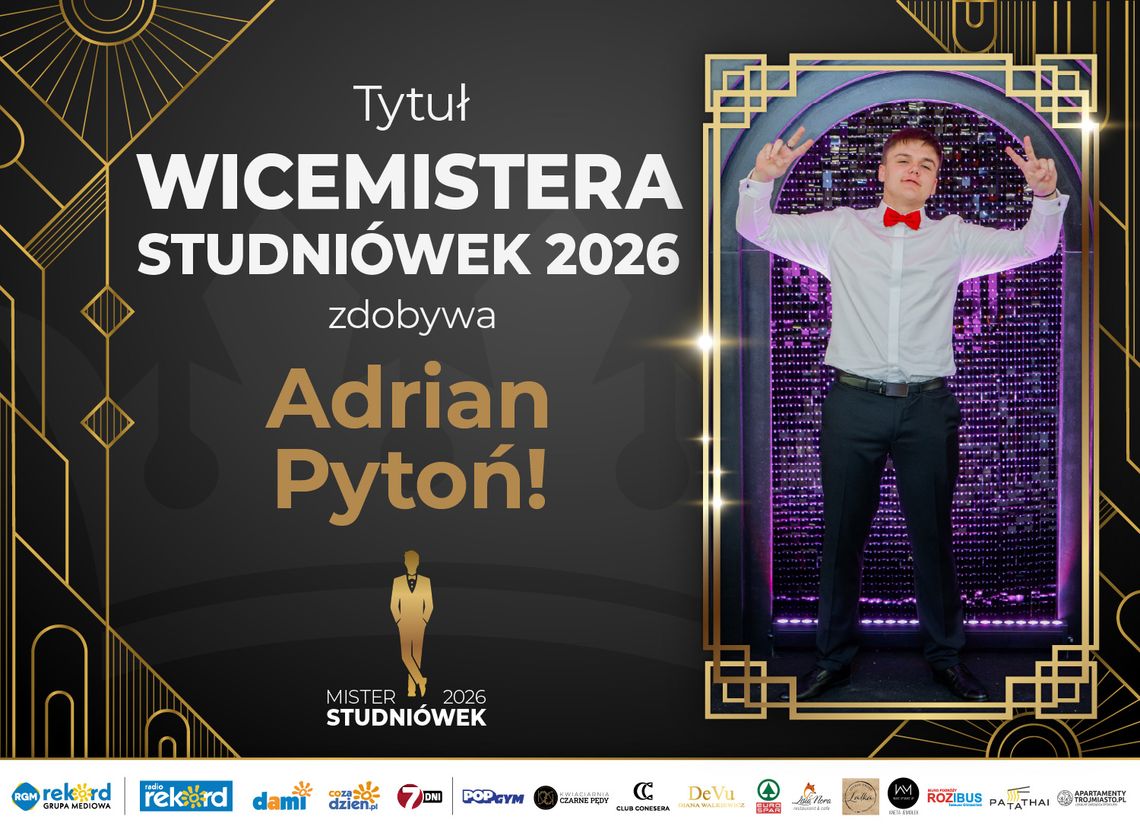 Mister Studniówek 2026: Znamy pierwszego Vice Mistera!
