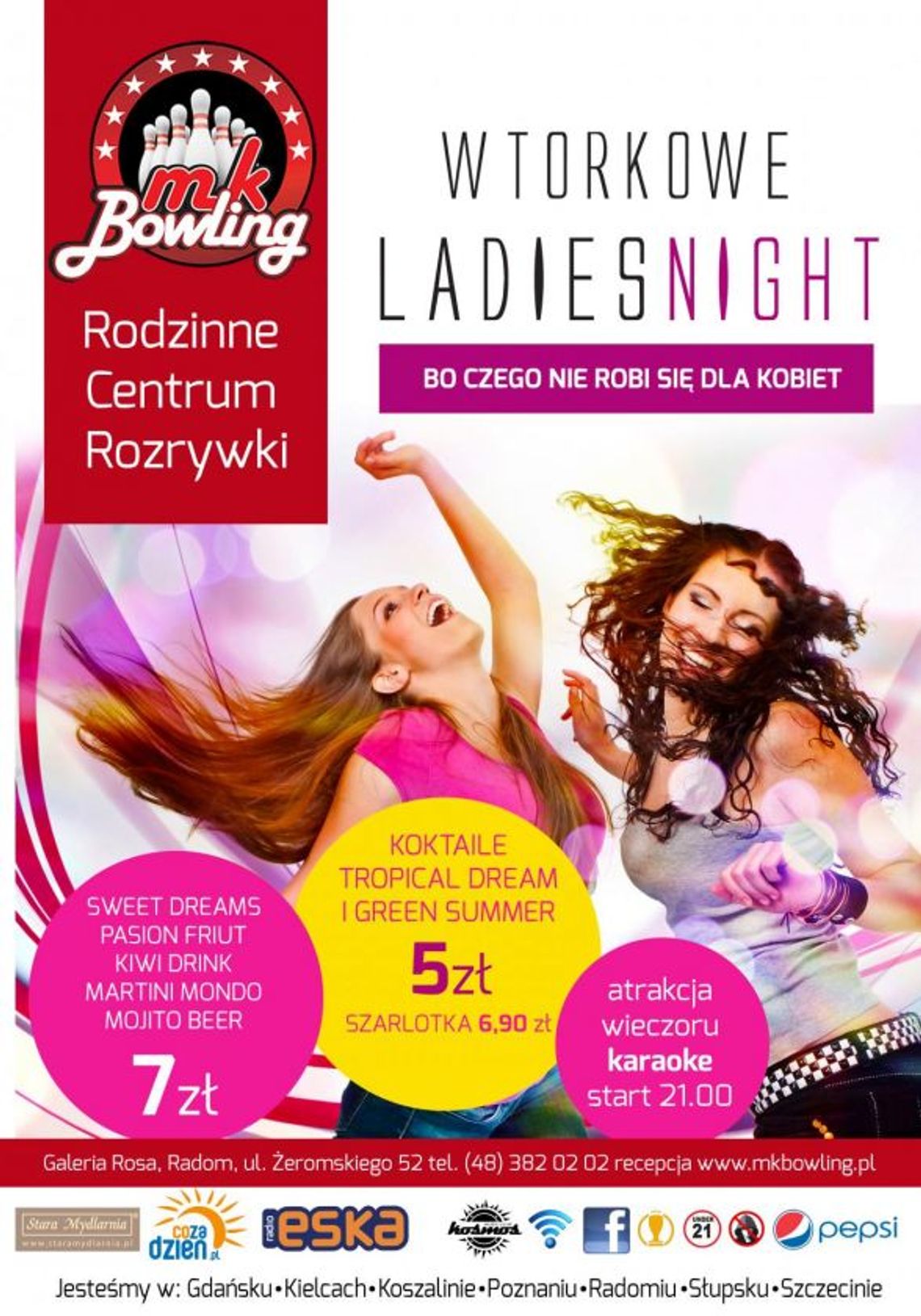 MK Bowling zaprasza na wtorkowe Ladies Night