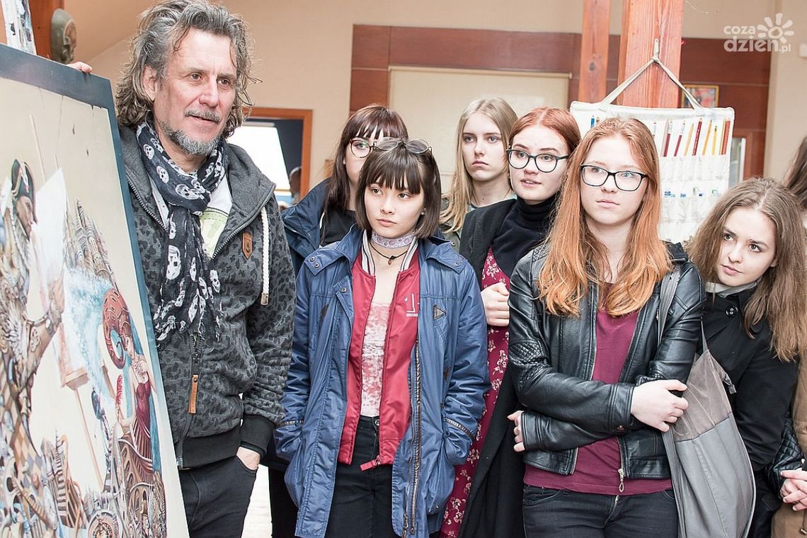 Młodzież z "Plastyka" u Tomasza Sętowskiego