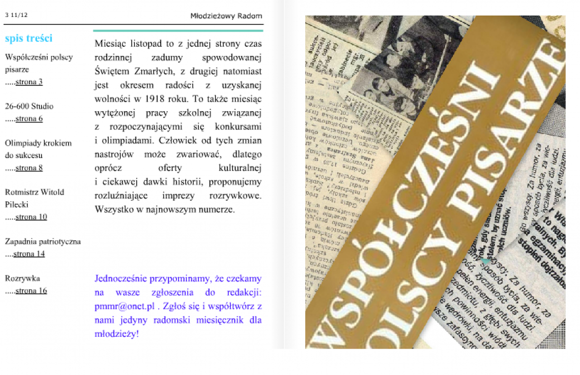 "Młodzieżowy Radom"- gazeta dla uczniów. Zobacz jej wydania "Młodzieżowy Radom"- gazeta dla uczniów. Zobacz jej wydania