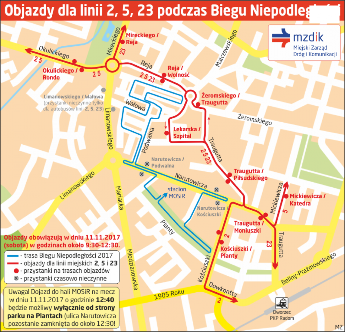 Mnóstwo objazdów w sobotę Mnóstwo objazdów w sobotę