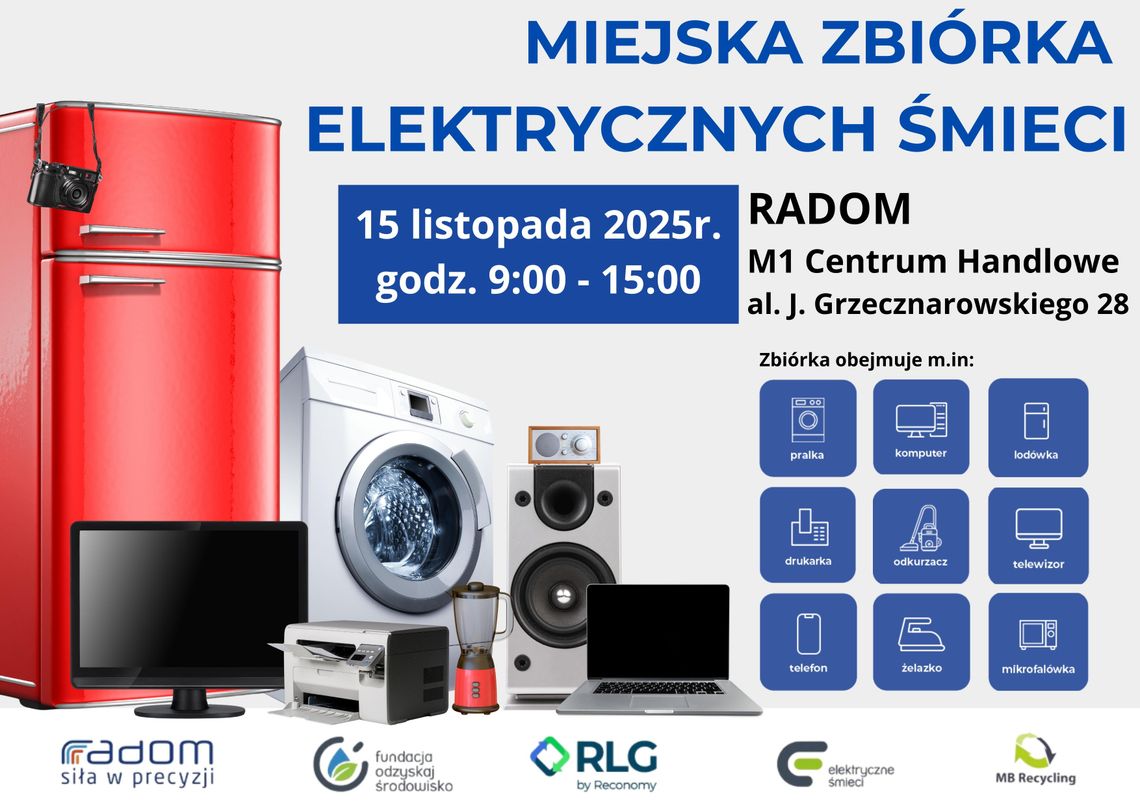 Mobilna zbiórka makulatury i elektroodpadów przy centrum handlowym M1 w Radomiu Mobilna zbiórka makulatury i elektroodpadów przy centrum handlowym M1 w Radomiu