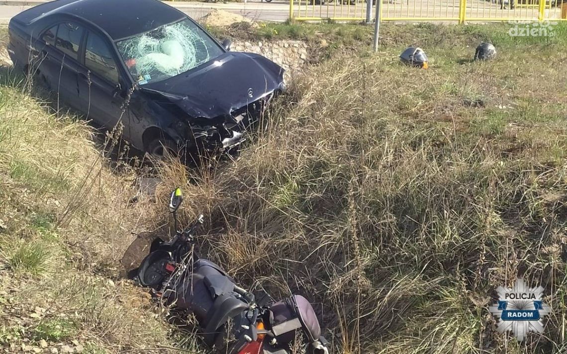 Motocyklista trafił do szpitala