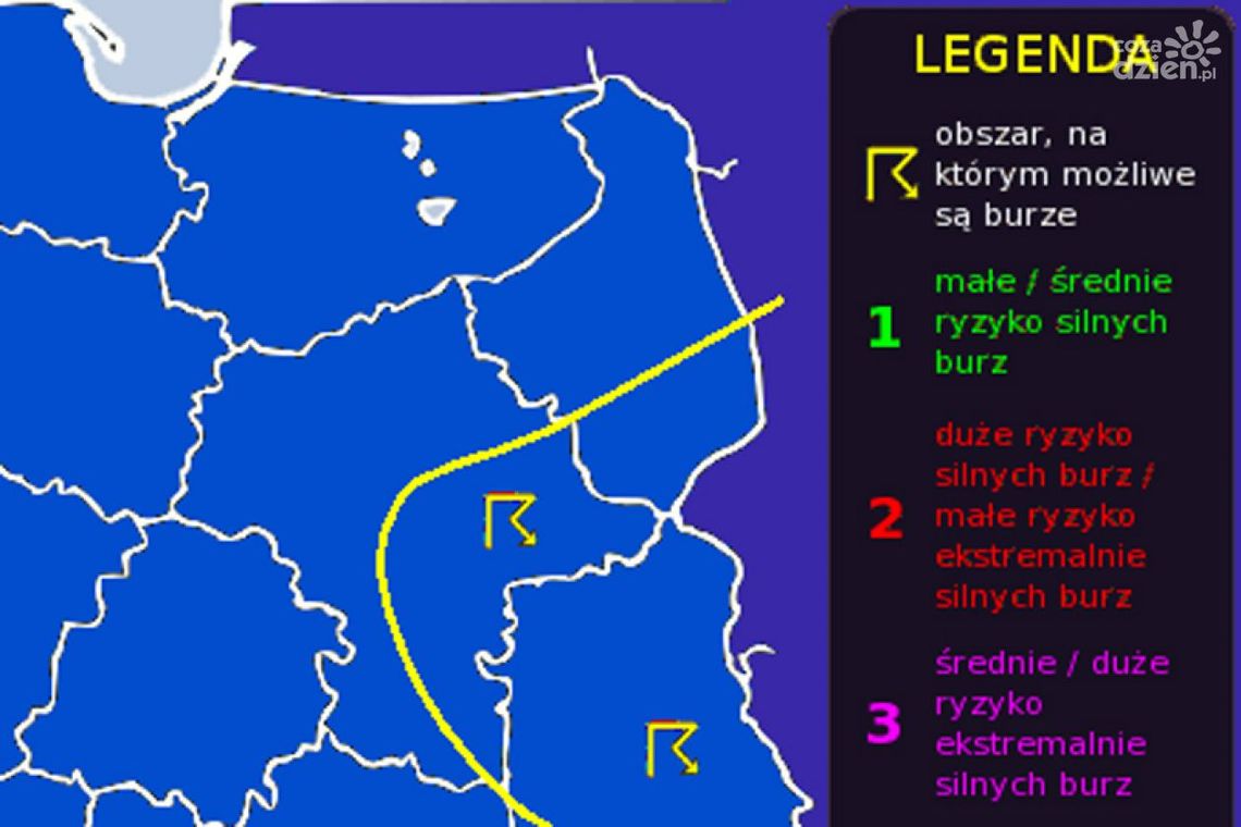 Na południu Mazowsza możliwe burze