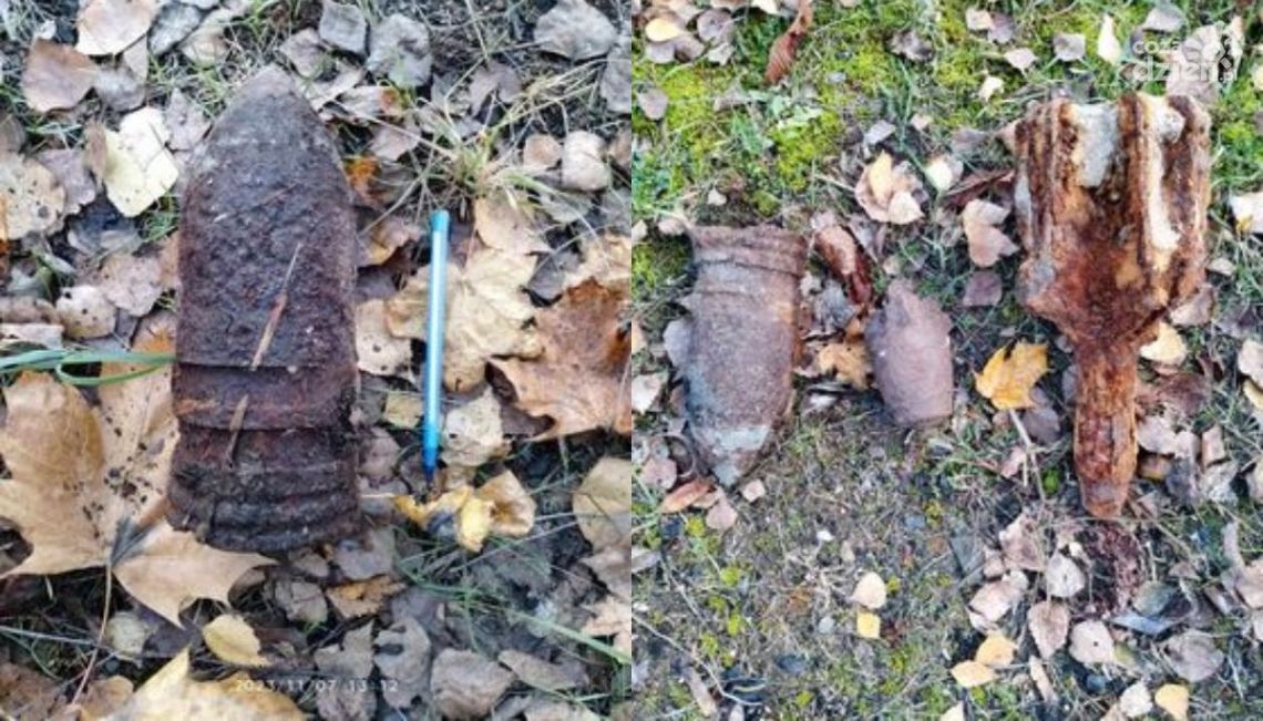 Na posesji znaleziono niewybuchy z czasów wojny