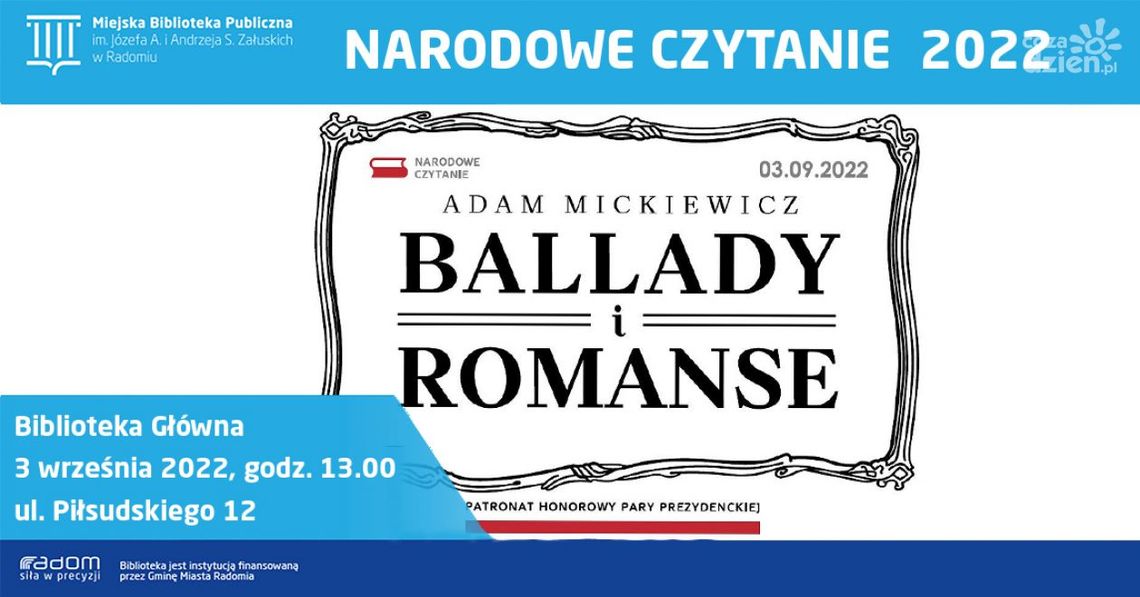 Narodowe Czytanie już w sobotę Narodowe Czytanie już w sobotę