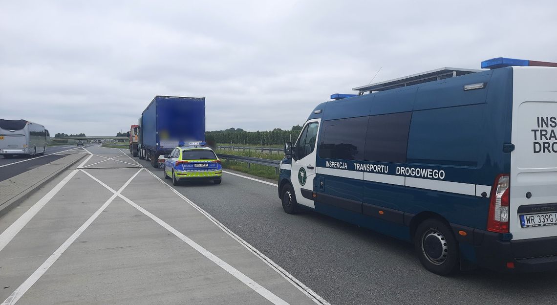 Nietrzeźwy kierowca ciężarówki zatrzymany pod Grójcem