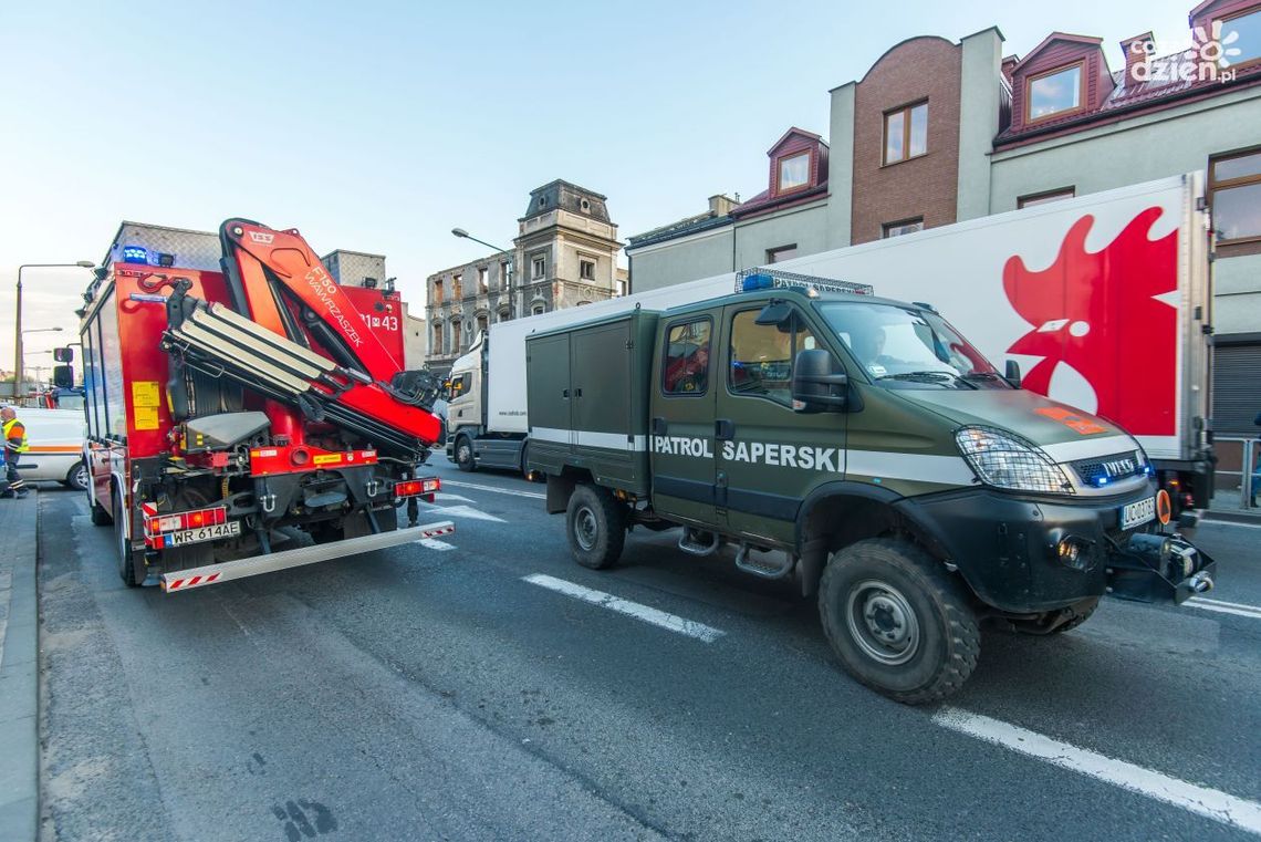 Niewybuch w kamienicy przy ul. Słowackiego.