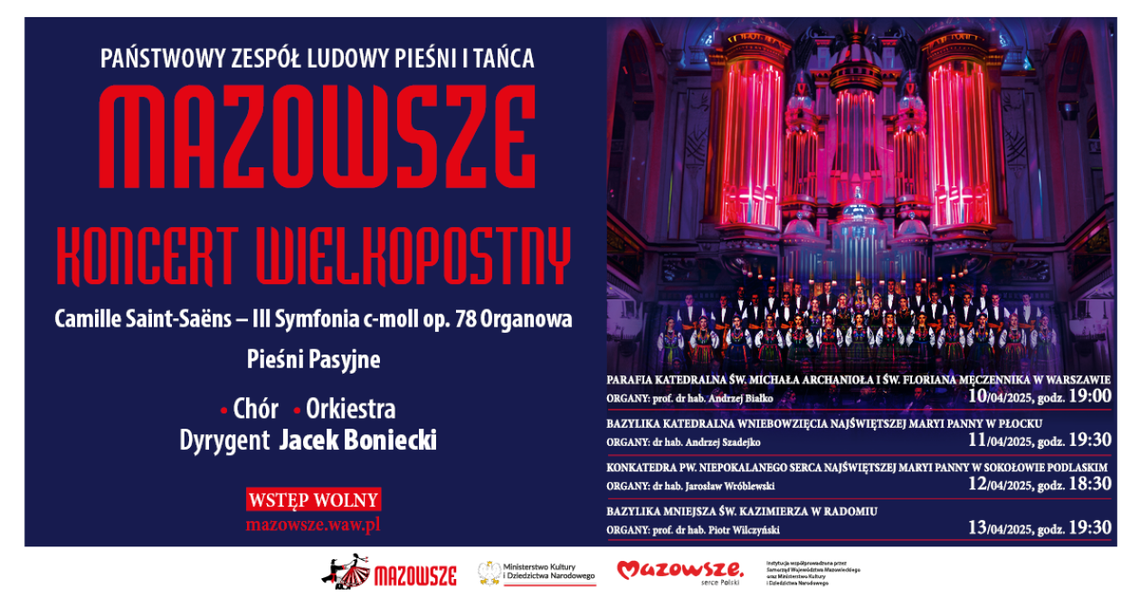 Niezwykły Koncert Wielkopostny w Radomiu – „Mazowsze” i Symfonia Organowa