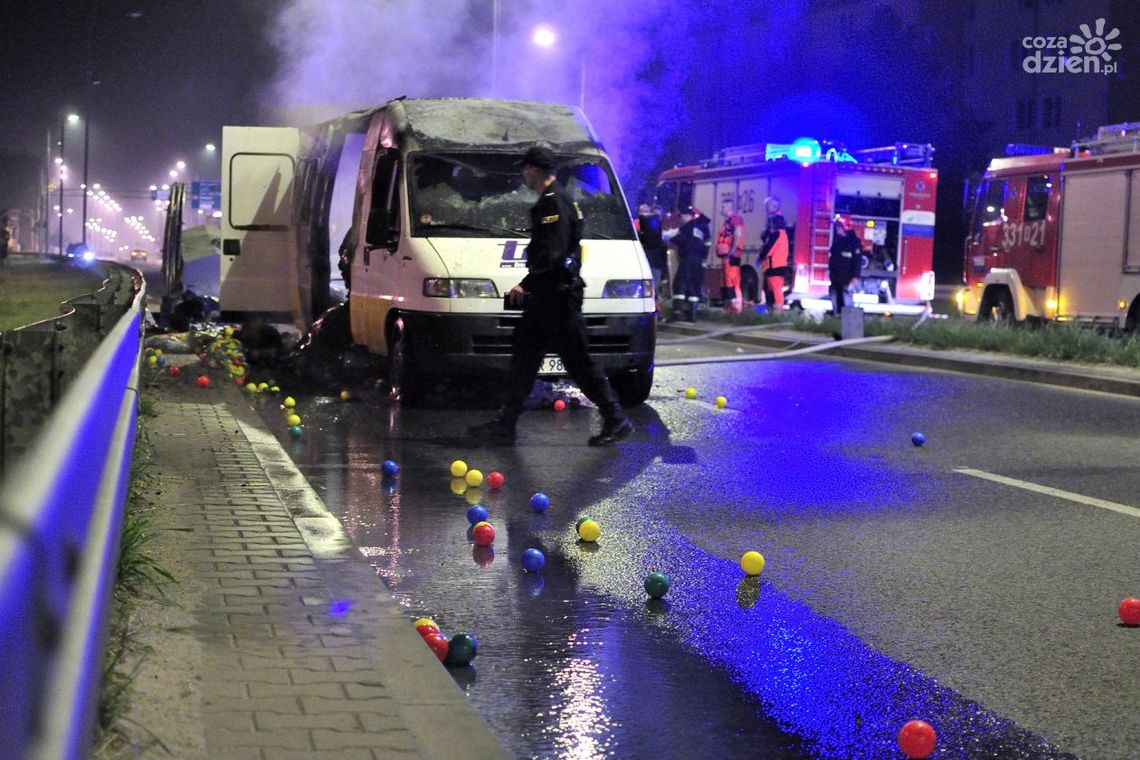 Nocna eksplozja na Plantach. Ranny kierowca