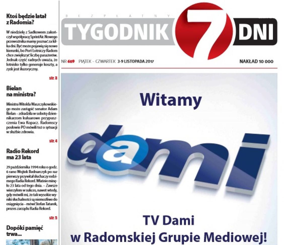 Nowy Bezpłatny Tygodnik "7 Dni" już do pobrania Nowy Bezpłatny Tygodnik "7 Dni" już do pobrania