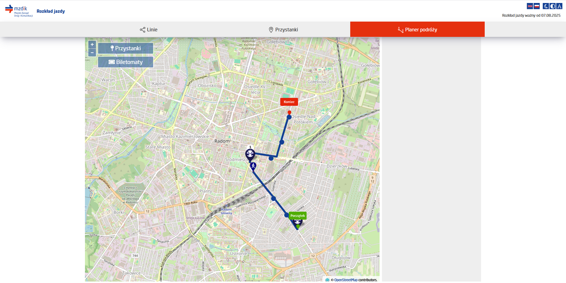 Nowy planer podróży komunikacją miejską w Radomiu już działa