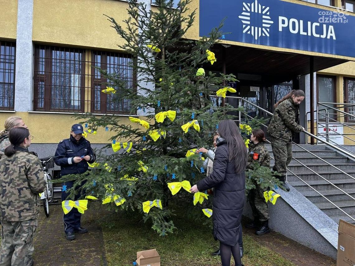 Odblaskowa choinka w Kozienicach